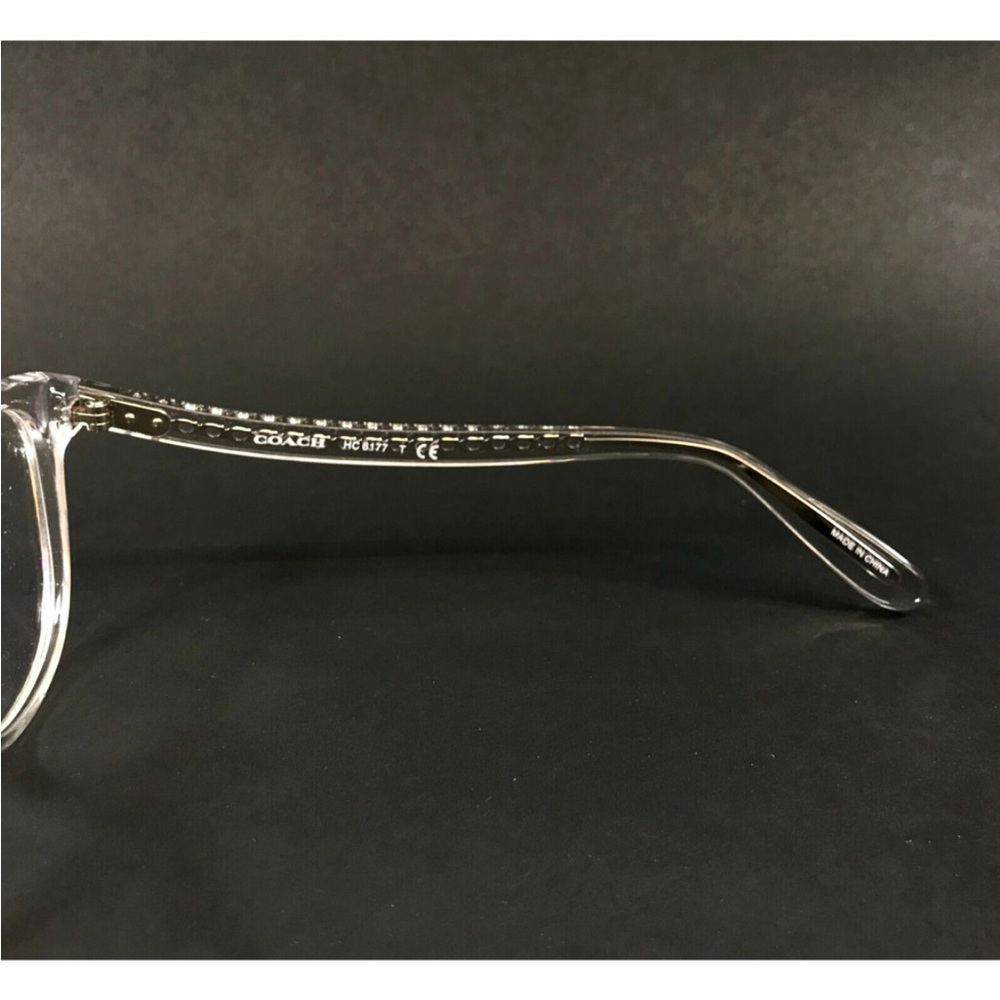 Coach Clear Eyeglasses HC 6177 5111 Crystal Rounded Cat Eye Frame 52 17 140 - Picture 11 of 15